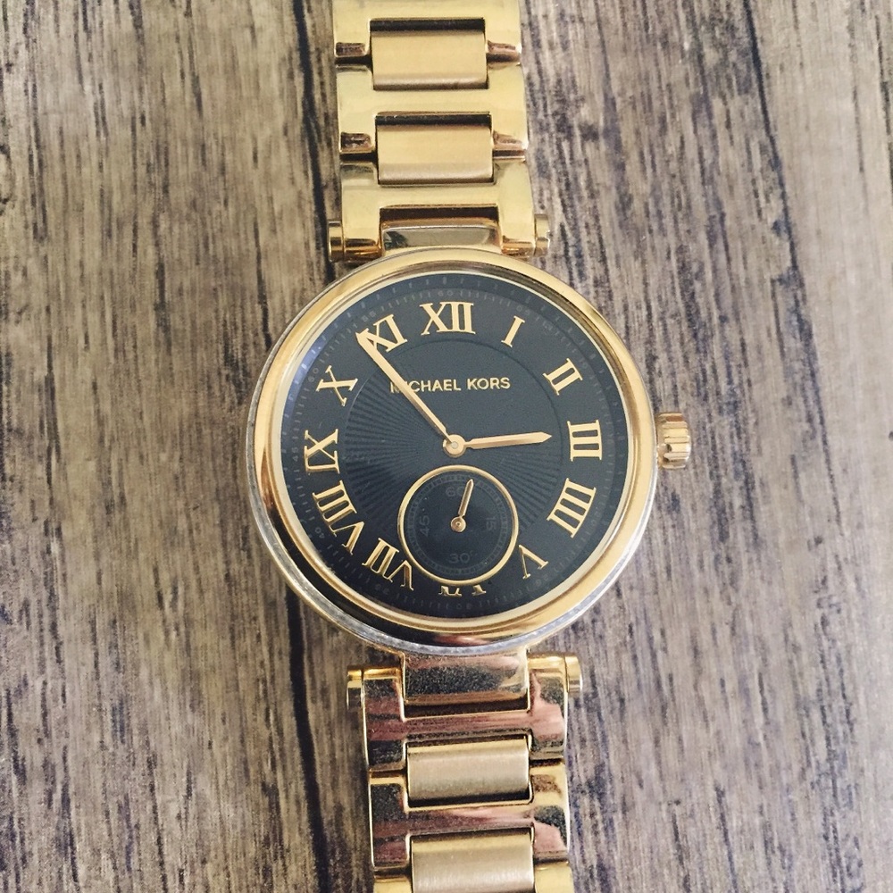 Michael Kors gold & black Skylar watch